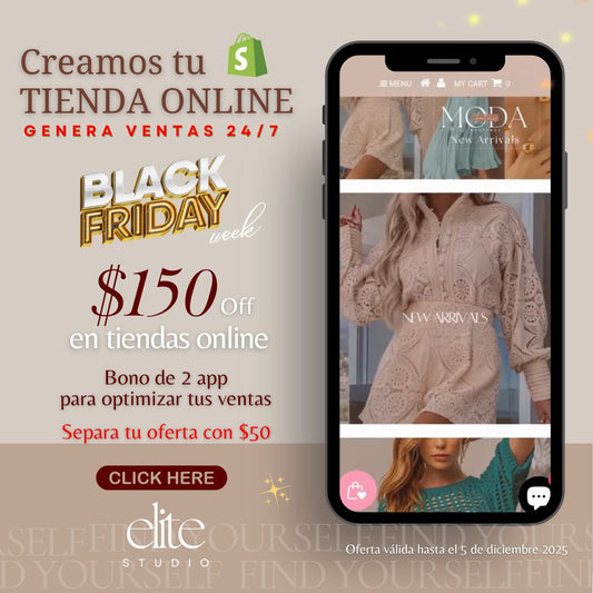 Oferta de Black Week $150 off en tu Tienda Online Express